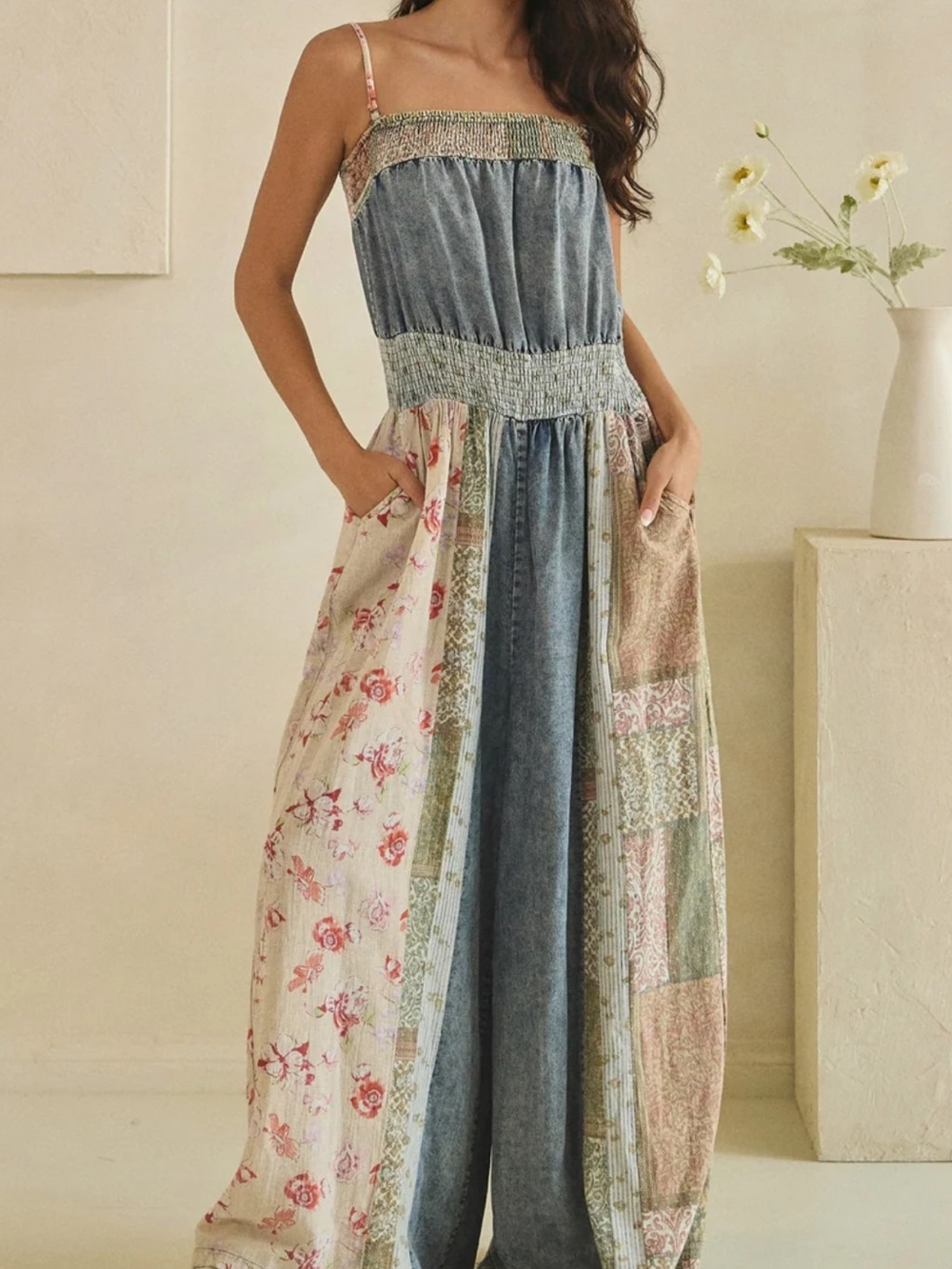 💕Coming Soon! Oli & Hali patchwork jumpsuit